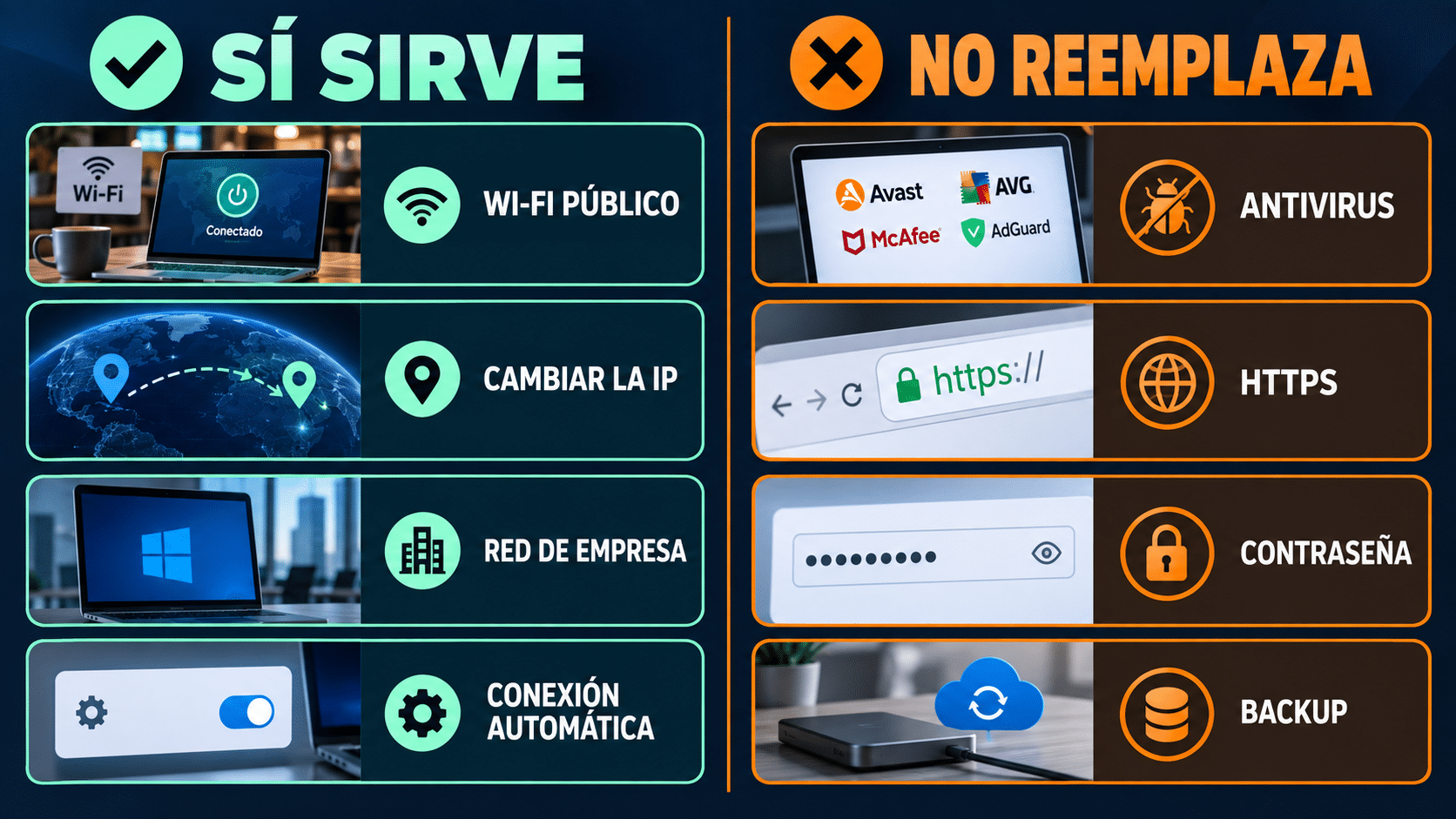 Qué puede y qué no puede hacer una VPN en la PC