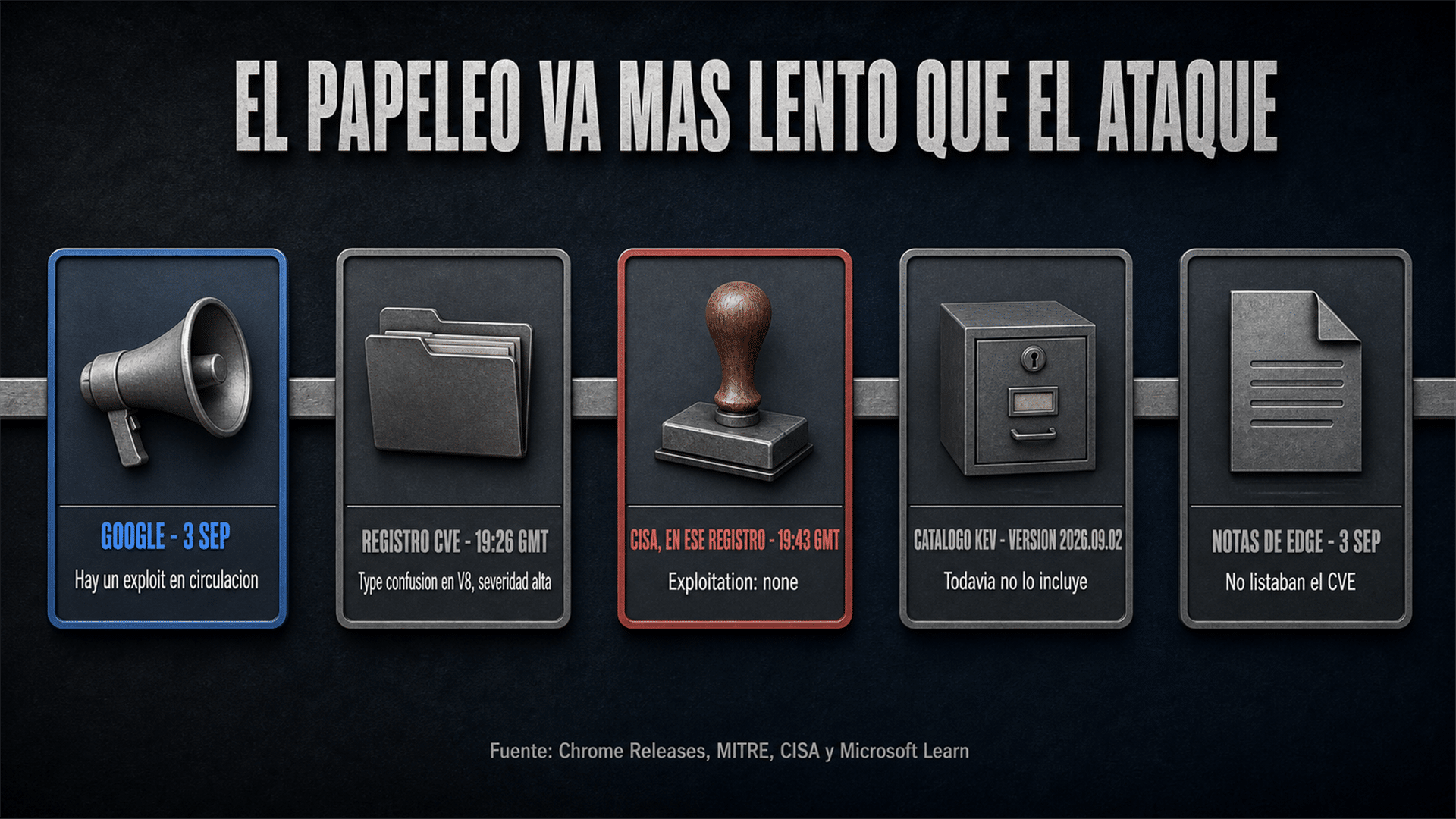Cronologia del CVE-2026-85046 entre el aviso de Google y los registros oficiales