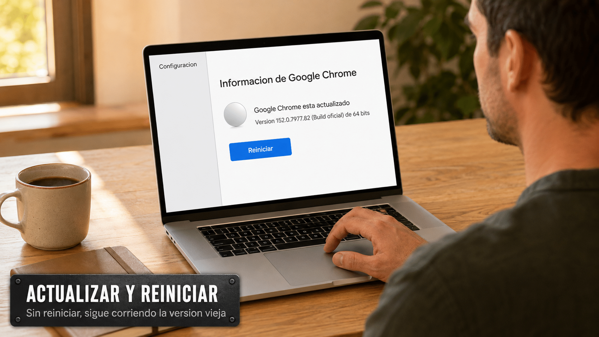 Pasos para actualizar Chrome a la version parcheada desde el menu de ayuda