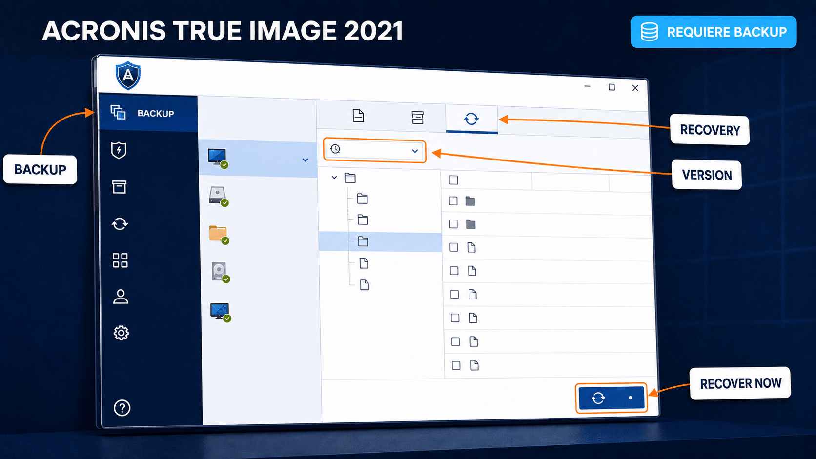 Restaurar archivos desde un backup de Acronis True Image