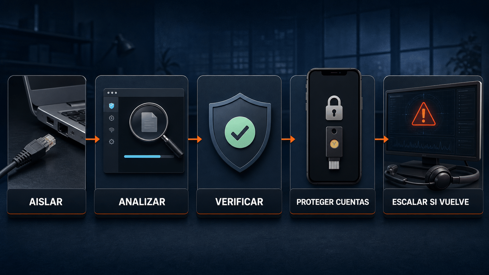 Flujo final para limpiar verificar y proteger una PC después de un virus
