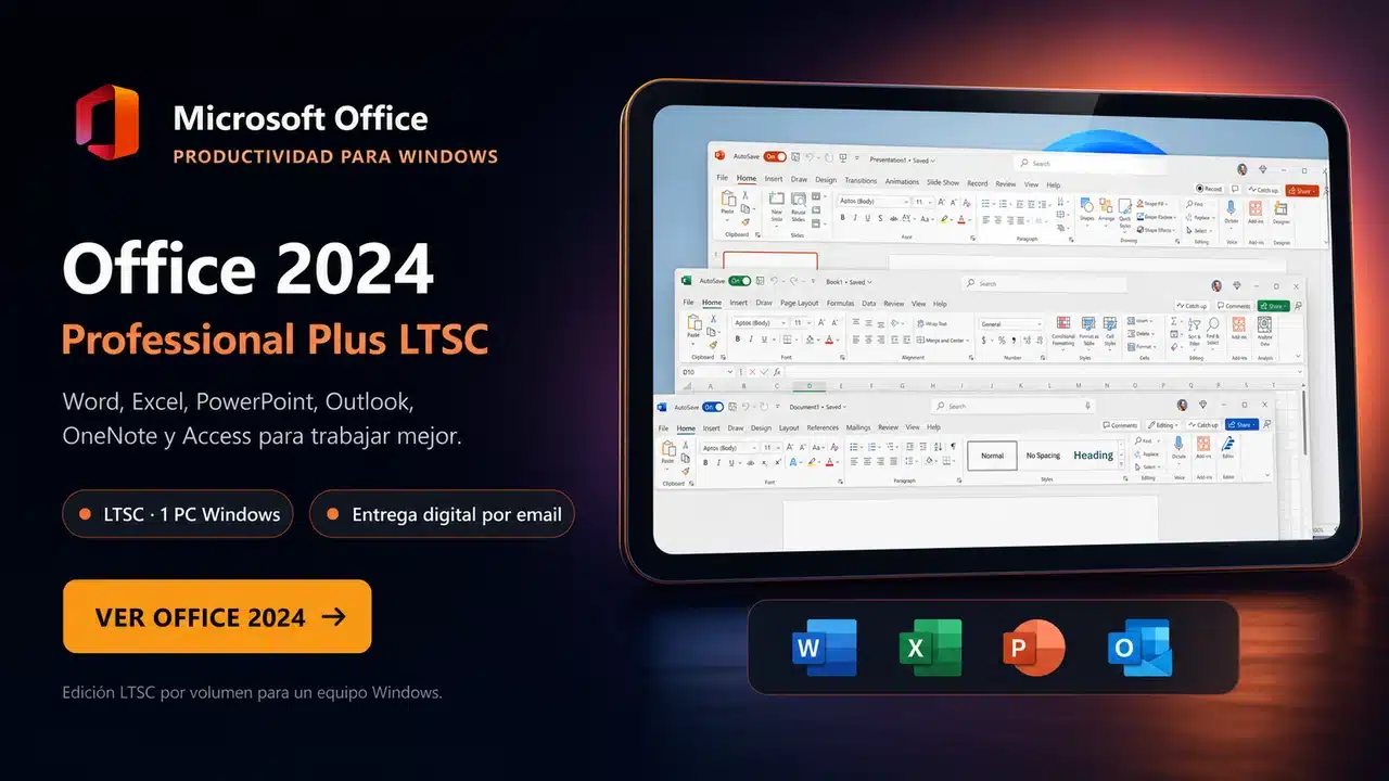 Promoción Office 2024 Professional Plus LTSC para Windows.