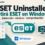 ESET Uninstaller para retirar ESET en Windows y comprobar el resultado