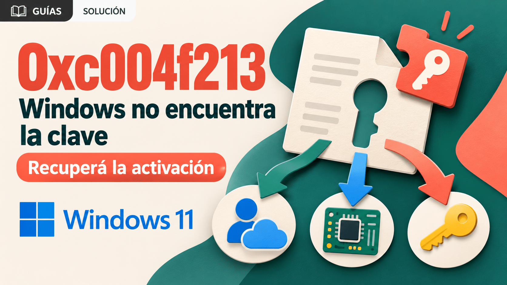0xc004f213 en Windows 11: recuperar la clave y la activación del equipo
