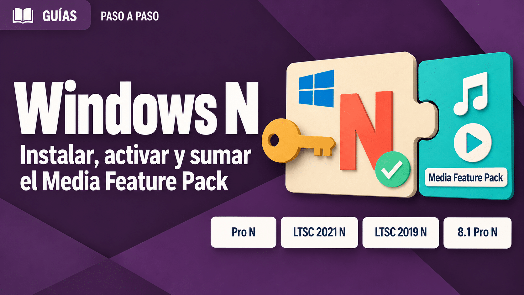 Guía TCD para instalar y activar Windows N: Windows 10 Pro N, LTSC 2021 N, LTSC 2019 N y Windows 8.1 Pro N paso a paso