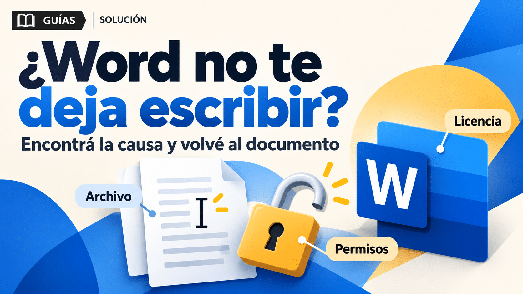 Word no me deja escribir: diagnóstico de archivo, permisos y activación