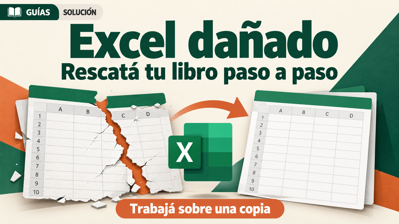 Recuperar archivo dañado Excel con reparación, versiones anteriores y comprobación de datos
