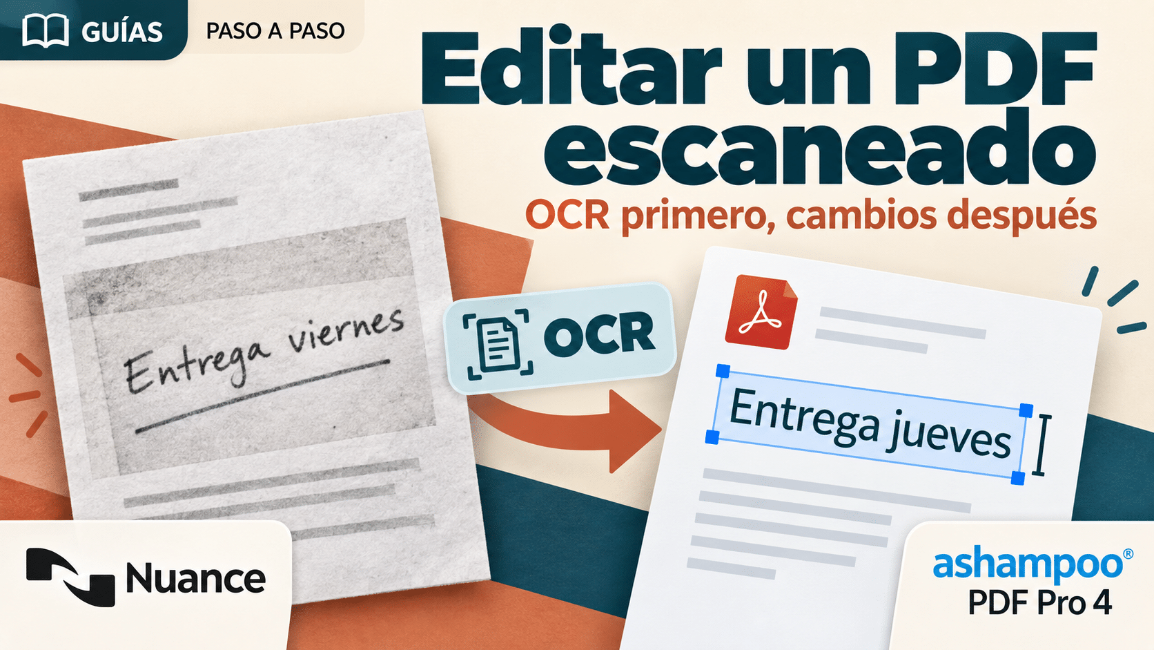 Cómo editar un PDF escaneado con OCR y comprobar texto editable