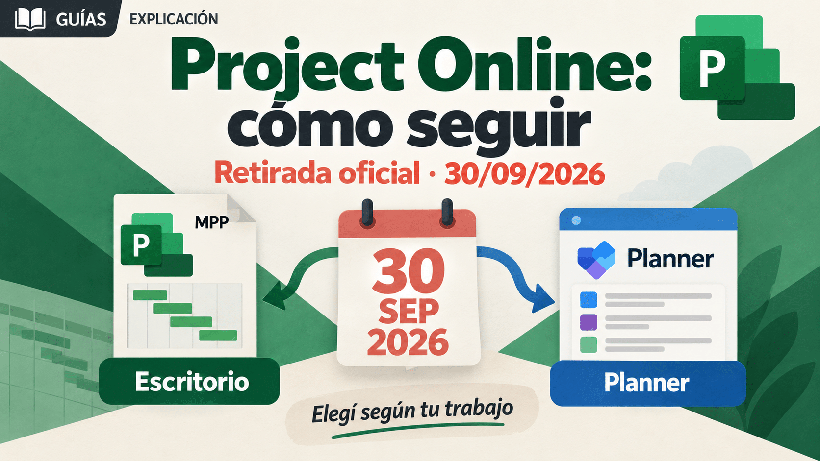 Microsoft Project Online retirado: continuá con escritorio o una solución web vigente