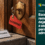 Ilustración con una metáfora visual: una puerta de roble macizo con una cerradura de bronce en forma de escudo y una llave antigua metida, de la que cuelga una etiqueta de cartón roja que dice «0xC000000D». En primer plano, sobre un escalón de piedra, una credencial de empleado con cinta azul, una silueta genérica en el lugar de la foto y la palabra «USUARIO». A la derecha, en un panel verde petróleo, el logo de Microsoft, el texto «Windows 11 · Escritorio remoto» y el titular «Escritorio remoto puede dejar afuera a usuarios sin permisos de administrador».
