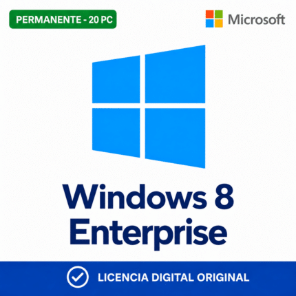 Windows 8 Enterprise MAK - 20 Pc - Licencia Permanente