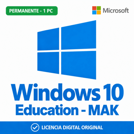 Windows 10 Education MAK - 1 Pc - Licencia Permanente