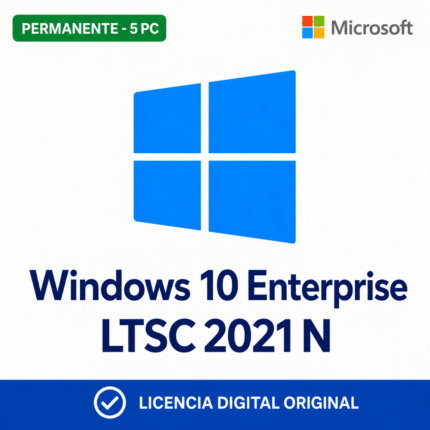 Windows 10 Enterprise LTSC 2021 N - 5 Pc - Licencia Permanente