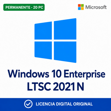 Windows 10 Enterprise LTSC 2021 N - 20 Pc - Licencia Permanente