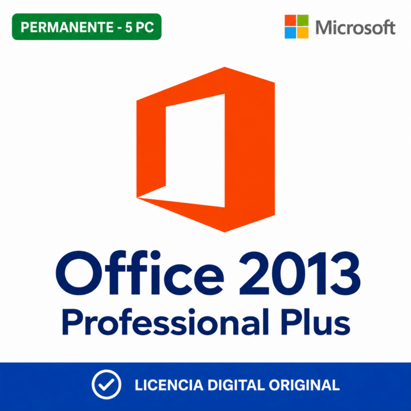 Office 2013 Professional Plus - 5 Pc - Licencia Permanente